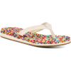 imageSanuk Womens Bubblecush  Flip Flops for Women  Yoga Sandals For Women  Womens Beach Sandals  Comfort FootbedRainbow