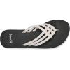 imageSanuk Yoga Sandy II Sparkle  Flip Flops for Women  Yoga Sandals For Women  Womens Beach Sandals  Memory Foam FootbedSilver