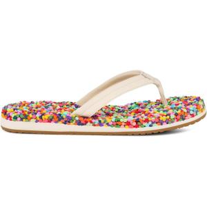 imageSanuk Womens Bubblecush  Flip Flops for Women  Yoga Sandals For Women  Womens Beach Sandals  Comfort FootbedRainbow