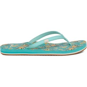 imageSanuk Yoga Joy Vintage Floral  Flip Flops for Women  Yoga Sandals For Women  Womens Beach Sandals  Memory Foam FootbedAqua Splash