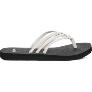 imageSanuk Yoga Sandy II Sparkle  Flip Flops for Women  Yoga Sandals For Women  Womens Beach Sandals  Memory Foam FootbedSilver