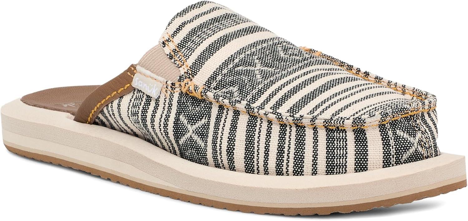 imageSanuk Womens You Got My Back ST Blanket  Womens Shoes  Slip On Shoes for Women  Womens Slipon Loafers  Memory Foam FootbedNatural Black