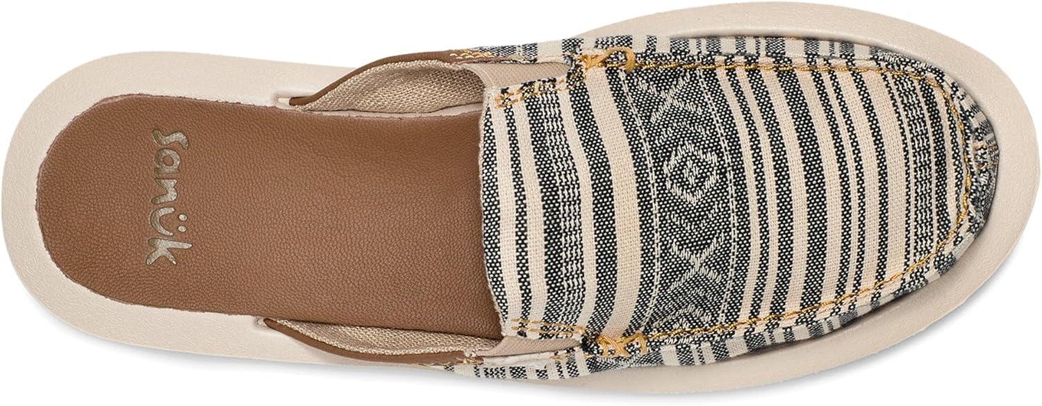 imageSanuk Womens You Got My Back ST Blanket  Womens Shoes  Slip On Shoes for Women  Womens Slipon Loafers  Memory Foam FootbedNatural Black