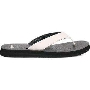 imageSanuk Yoga Mat II  Flip Flops for Women  Yoga Sandals For Women  Womens Beach Sandals  Memory Foam FootbedWhiteBlack