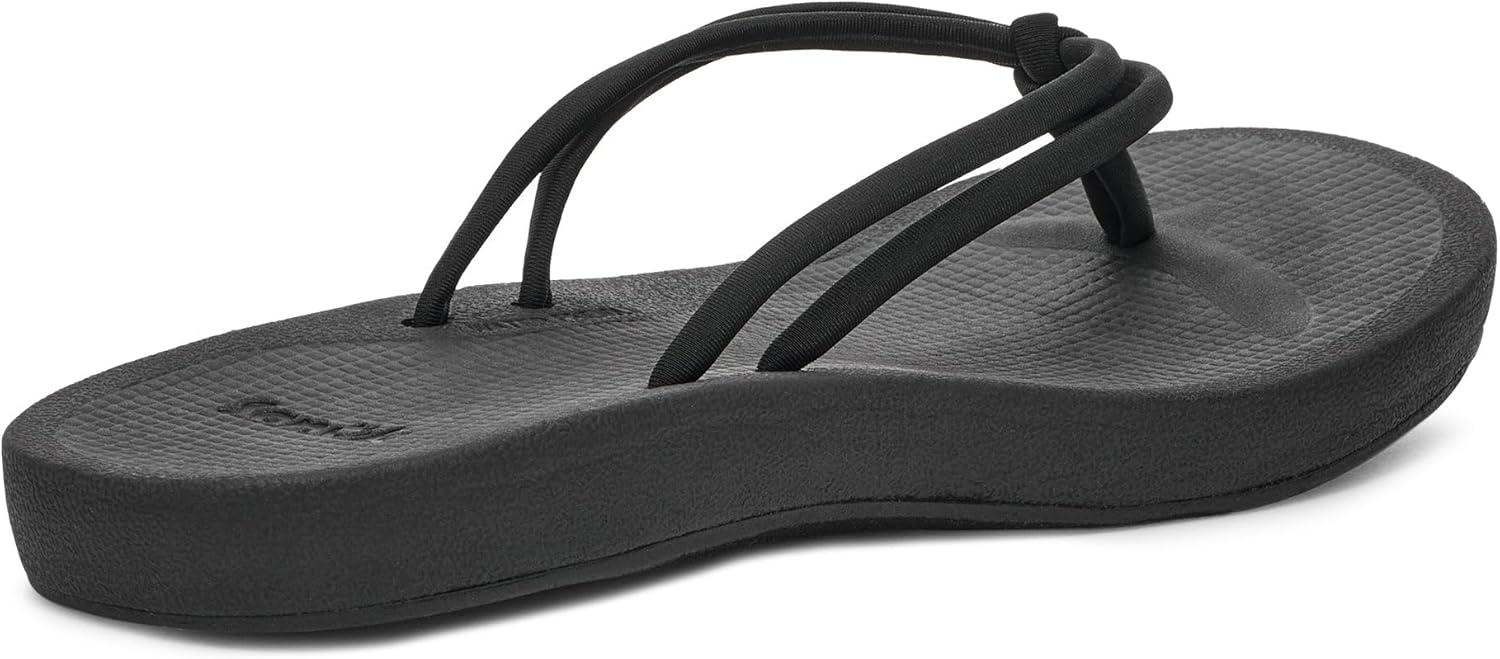 imageSanuk Womens Cosmic Sands  Water Resistant Flip Flops for Women  EVA Footbed With Arch Support  Womens Beach SandalsBlack