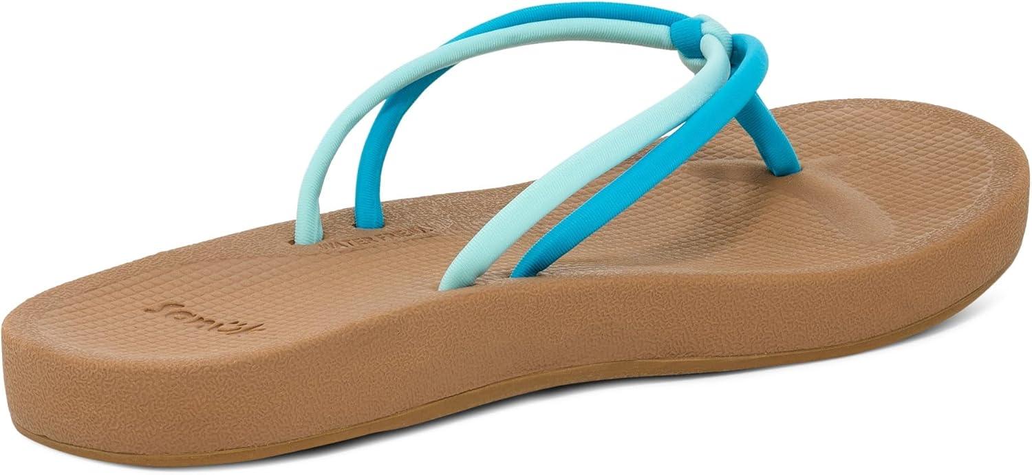 imageSanuk Womens Cosmic Sands  Water Resistant Flip Flops for Women  EVA Footbed With Arch Support  Womens Beach SandalsHawaiian Ocean Multi