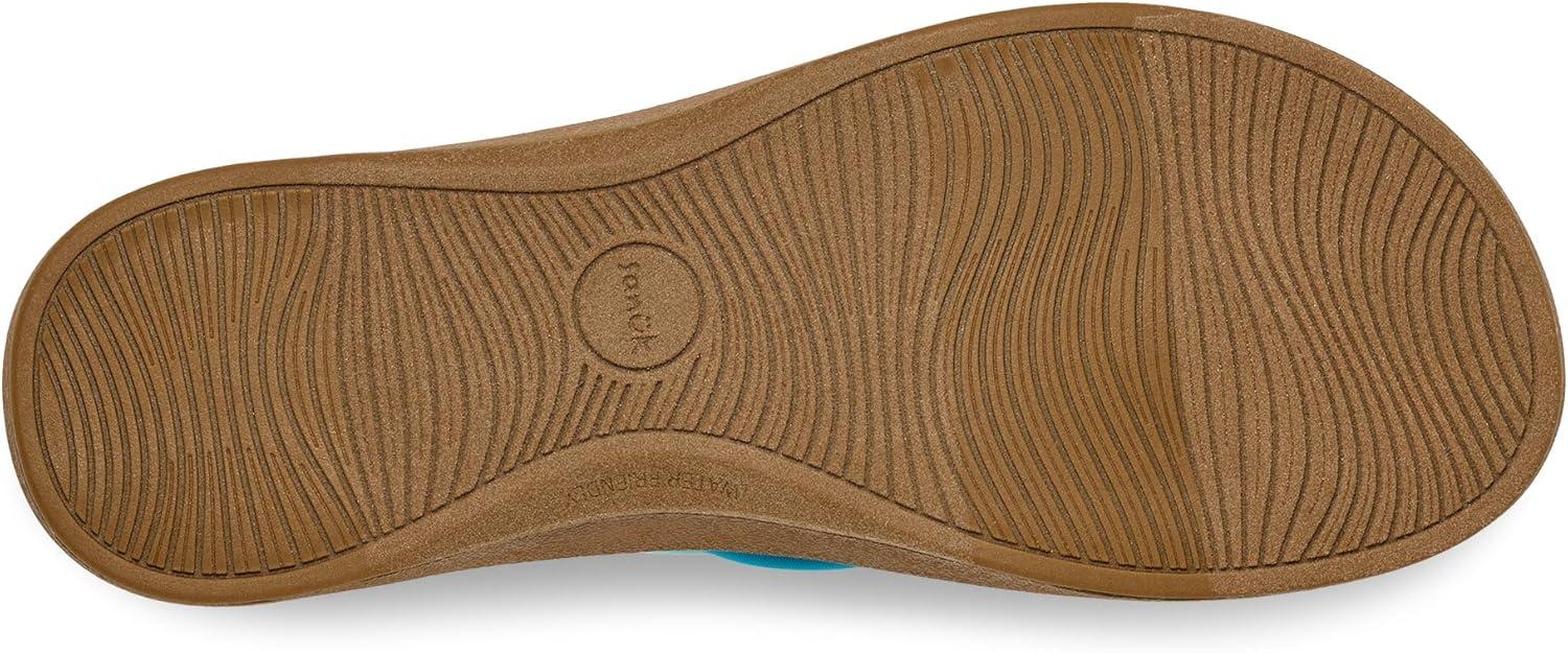 imageSanuk Womens Cosmic Sands  Water Resistant Flip Flops for Women  EVA Footbed With Arch Support  Womens Beach SandalsHawaiian Ocean Multi