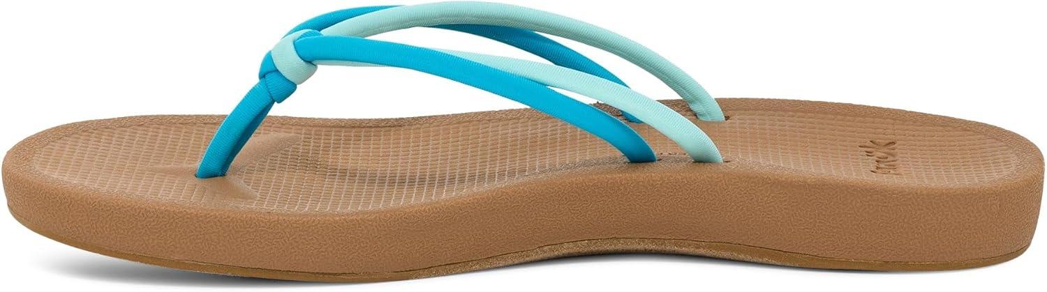 imageSanuk Womens Cosmic Sands  Water Resistant Flip Flops for Women  EVA Footbed With Arch Support  Womens Beach SandalsHawaiian Ocean Multi