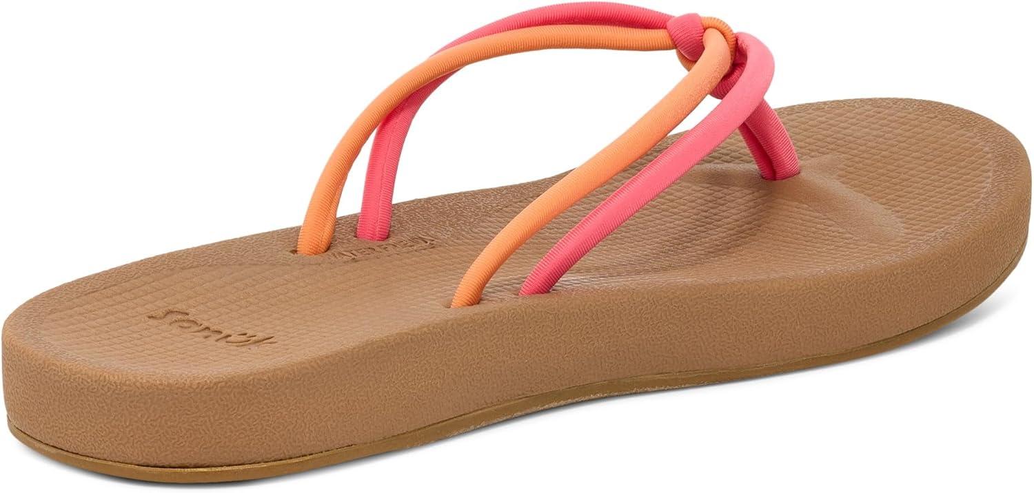 imageSanuk Womens Cosmic Sands  Water Resistant Flip Flops for Women  EVA Footbed With Arch Support  Womens Beach SandalsSunset Multi