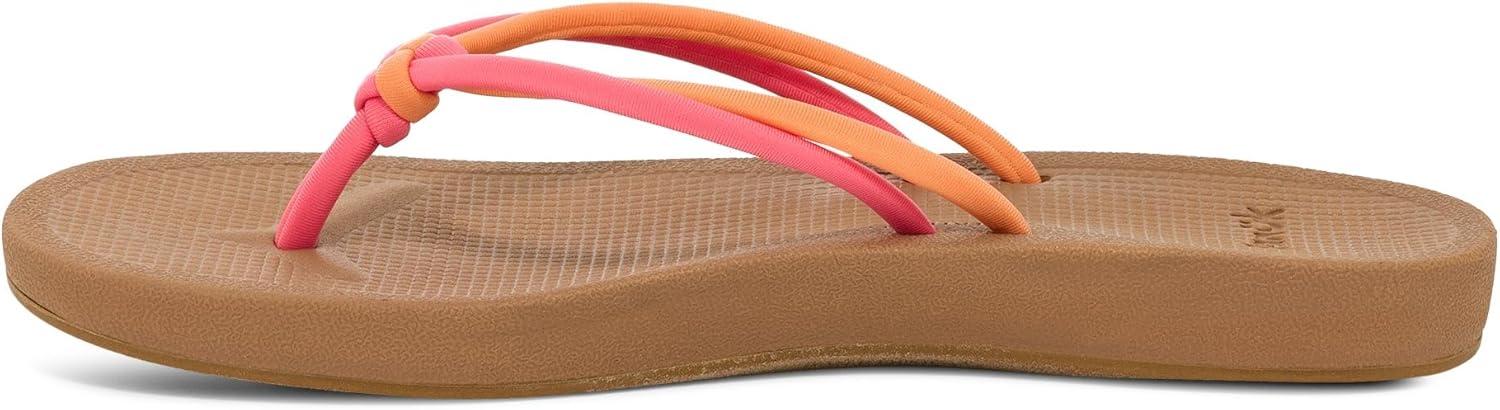 imageSanuk Womens Cosmic Sands  Water Resistant Flip Flops for Women  EVA Footbed With Arch Support  Womens Beach SandalsSunset Multi