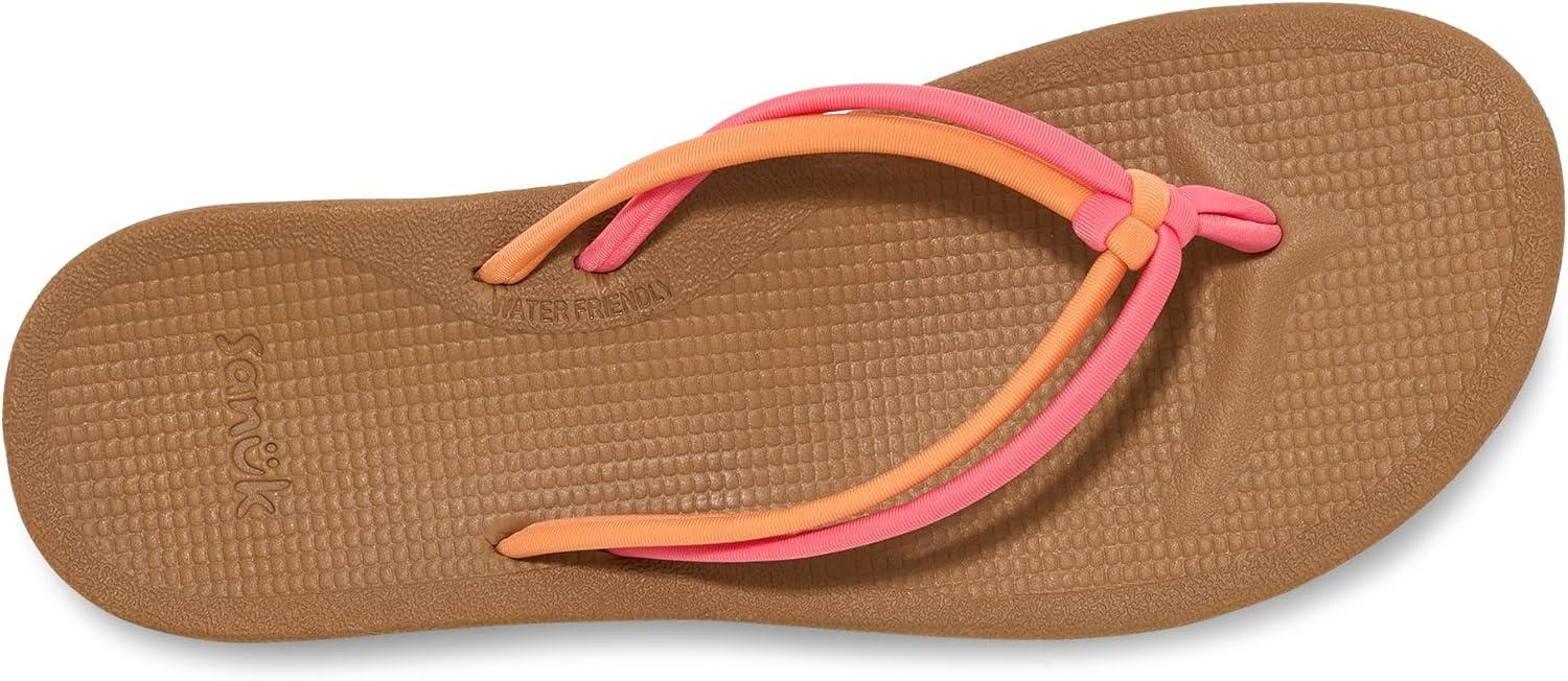 imageSanuk Womens Cosmic Sands  Water Resistant Flip Flops for Women  EVA Footbed With Arch Support  Womens Beach SandalsSunset Multi