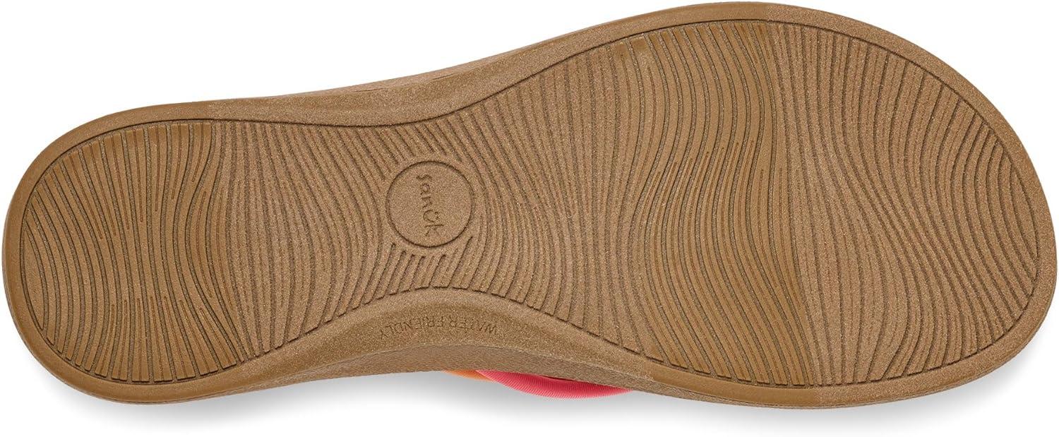 imageSanuk Womens Cosmic Sands  Water Resistant Flip Flops for Women  EVA Footbed With Arch Support  Womens Beach SandalsSunset Multi