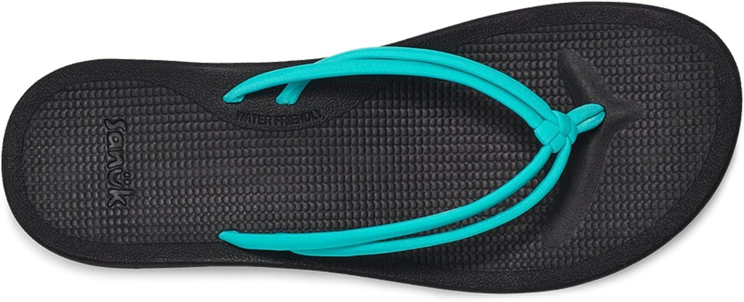 imageSanuk Womens Cosmic Sands  Water Resistant Flip Flops for Women  EVA Footbed With Arch Support  Womens Beach SandalsTurquoise