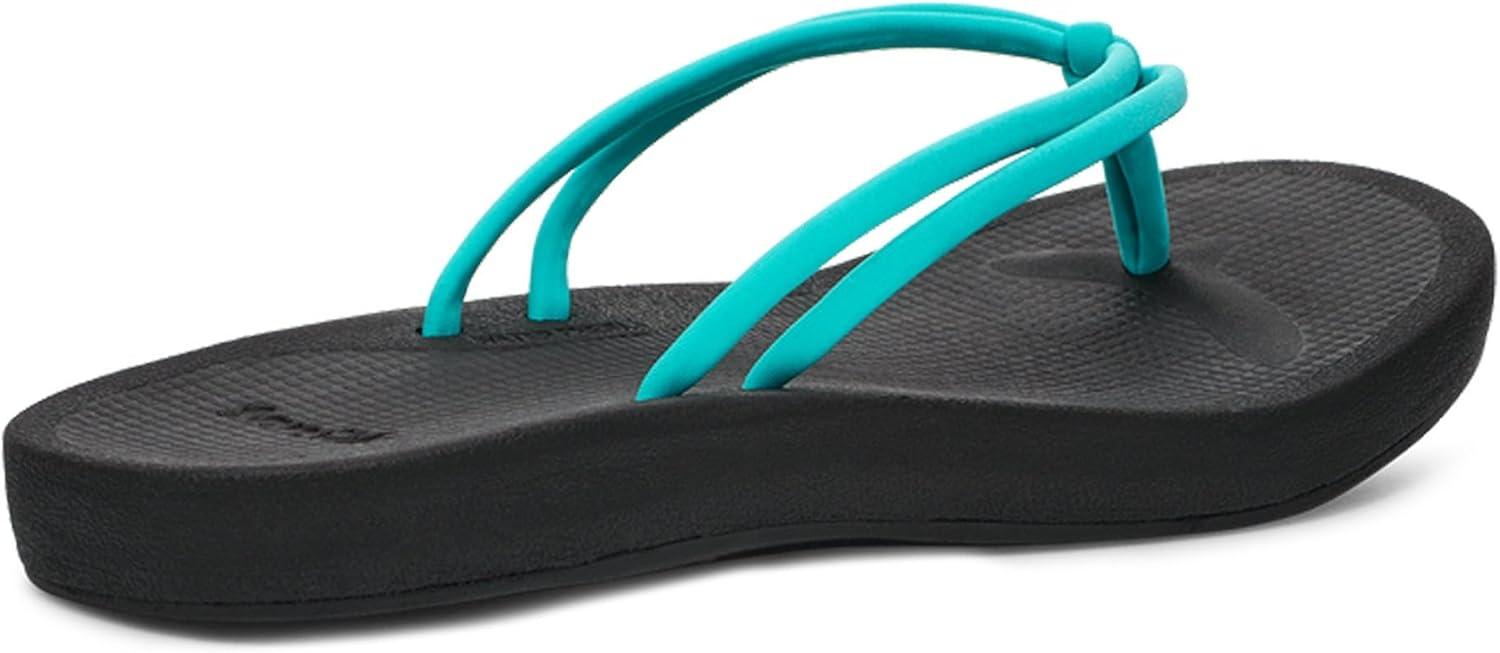 imageSanuk Womens Cosmic Sands  Water Resistant Flip Flops for Women  EVA Footbed With Arch Support  Womens Beach SandalsTurquoise