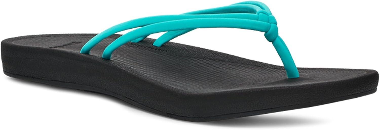 imageSanuk Womens Cosmic Sands  Water Resistant Flip Flops for Women  EVA Footbed With Arch Support  Womens Beach SandalsTurquoise