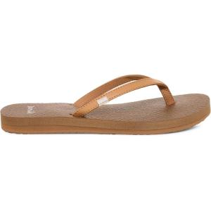 imageSanuk Yoga Spree 4  Flip Flops for Women  Yoga Sandals For Women  Womens Beach Sandals  Memory Foam FootbedTan