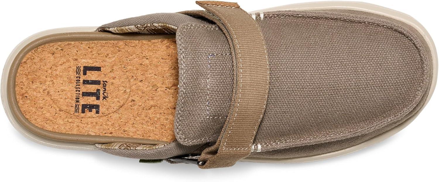 imageSanuk Mens Happy Hour Lite  Bottle Opener Buckle  Slip On Shoes for Men  Mens Loafers  Removable EVA InsoleTaupe