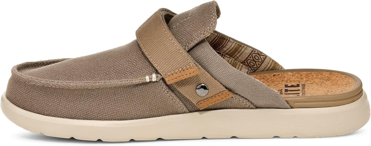 imageSanuk Mens Happy Hour Lite  Bottle Opener Buckle  Slip On Shoes for Men  Mens Loafers  Removable EVA InsoleTaupe