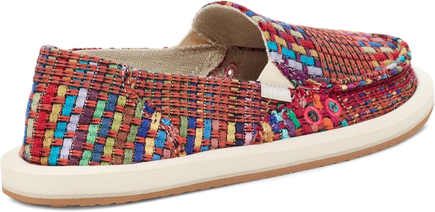 imageSanuk Womens Donna Soft Top Hemp Loafers  Womens Shoes  Slip On Shoes for Women  Womens Slipon Loafers  Memory Foam FootbedPink Multi