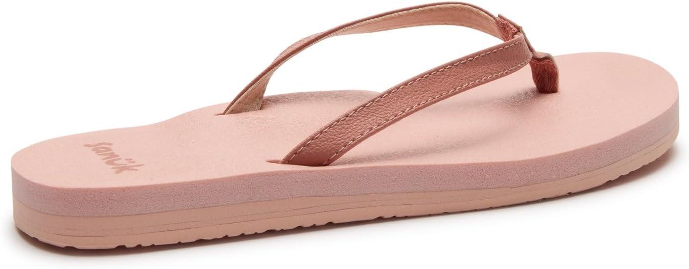 imageSanuk Yoga Joy  Yoga Mat Footbed  Flip Flops for Women  Yoga Sandals For Women  Womens Beach Sandals Rose Dawn