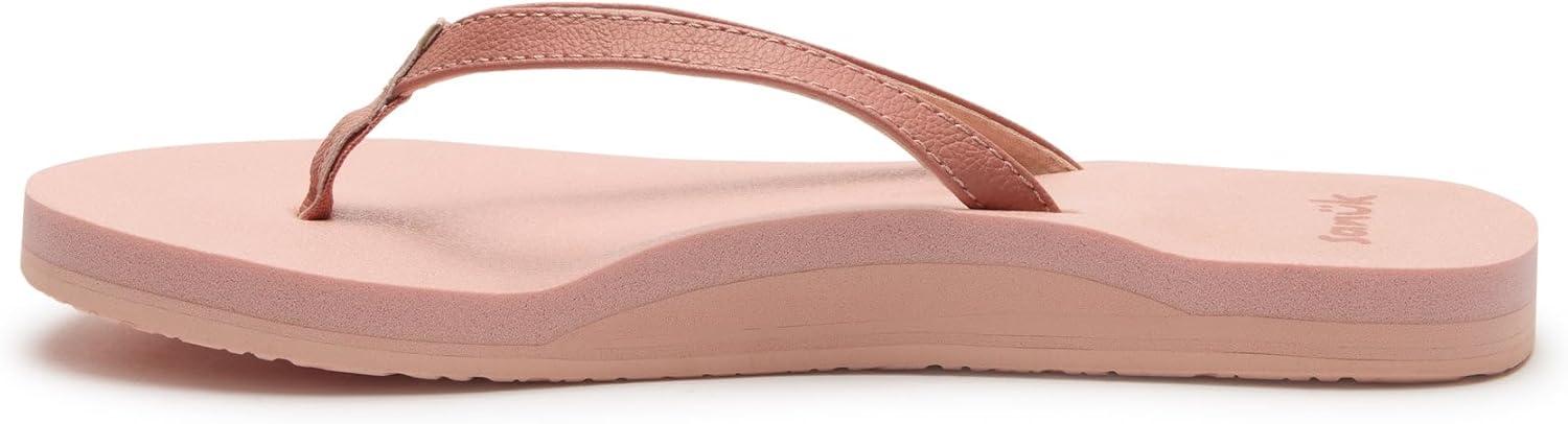 imageSanuk Yoga Joy  Yoga Mat Footbed  Flip Flops for Women  Yoga Sandals For Women  Womens Beach Sandals Rose Dawn