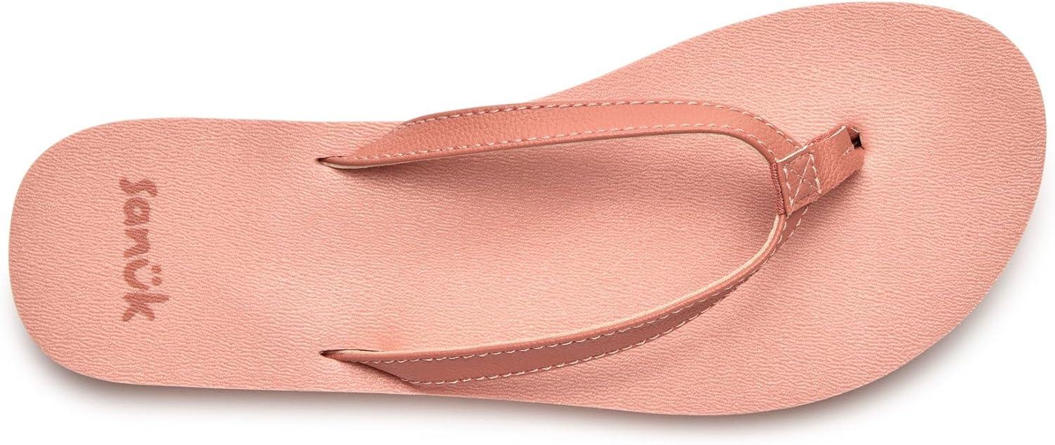 imageSanuk Yoga Joy  Yoga Mat Footbed  Flip Flops for Women  Yoga Sandals For Women  Womens Beach Sandals Rose Dawn