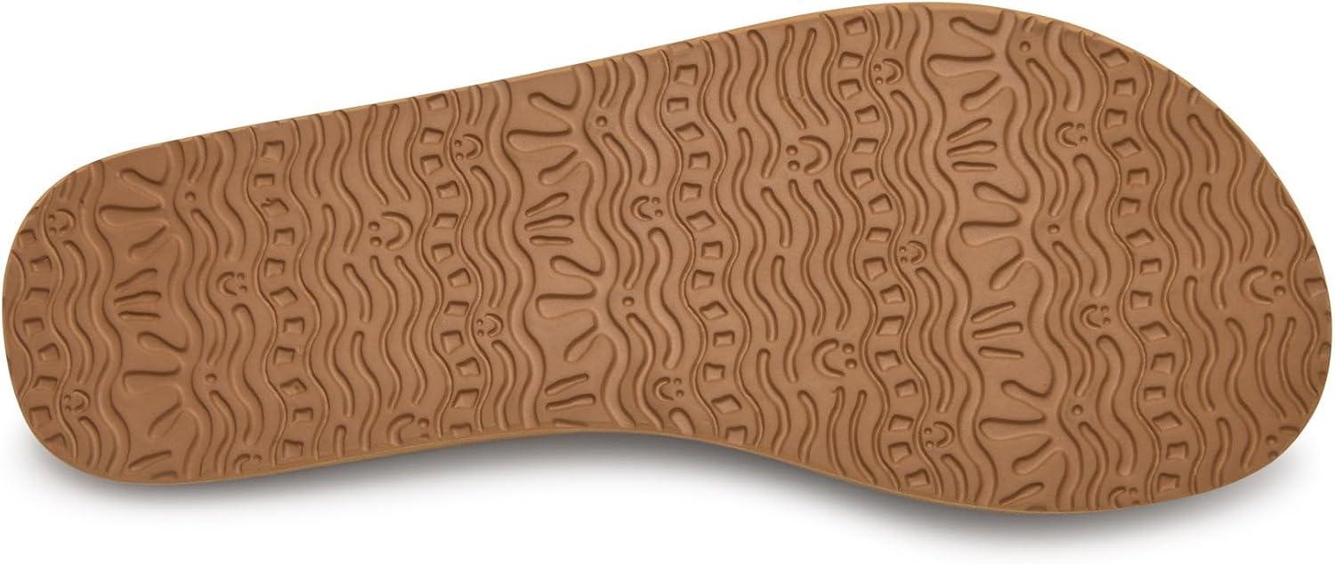 imageSanuk Yoga Joy  Yoga Mat Footbed  Flip Flops for Women  Yoga Sandals For Women  Womens Beach Sandals Tan