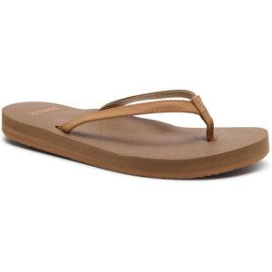 imageSanuk Yoga Joy  Yoga Mat Footbed  Flip Flops for Women  Yoga Sandals For Women  Womens Beach Sandals Tan