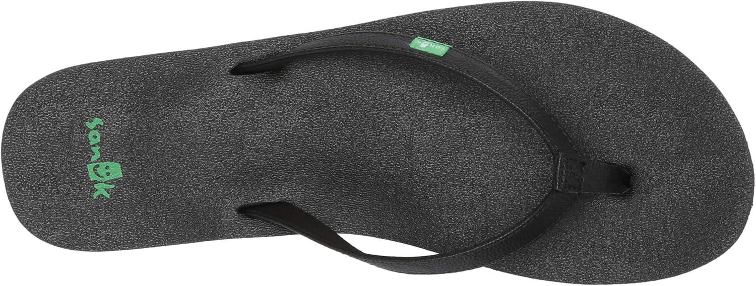 imageSanuk Yoga Joy Vintage Floral  Flip Flops for Women  Yoga Sandals For Women  Womens Beach Sandals  Memory Foam FootbedBlack
