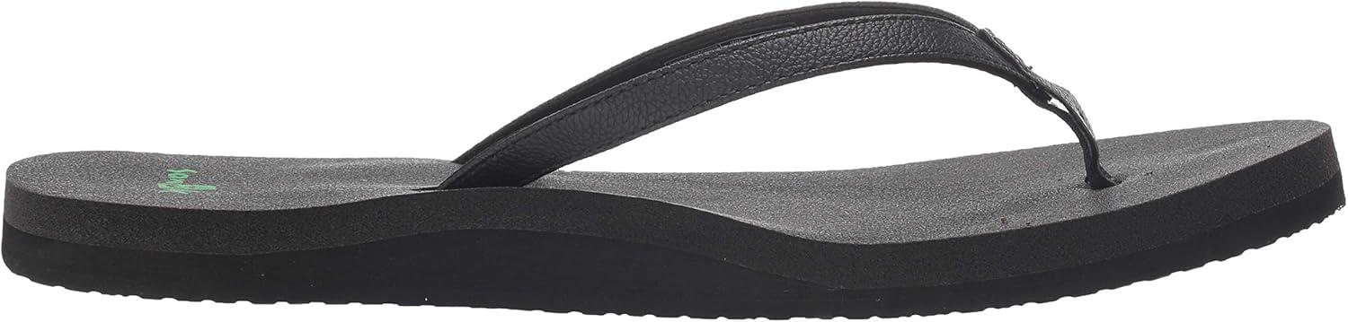 imageSanuk Yoga Joy Vintage Floral  Flip Flops for Women  Yoga Sandals For Women  Womens Beach Sandals  Memory Foam FootbedBlack