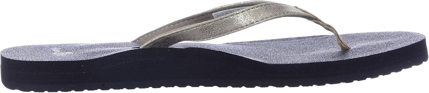 imageSanuk Yoga Joy Vintage Floral  Flip Flops for Women  Yoga Sandals For Women  Womens Beach Sandals  Memory Foam FootbedChampagne