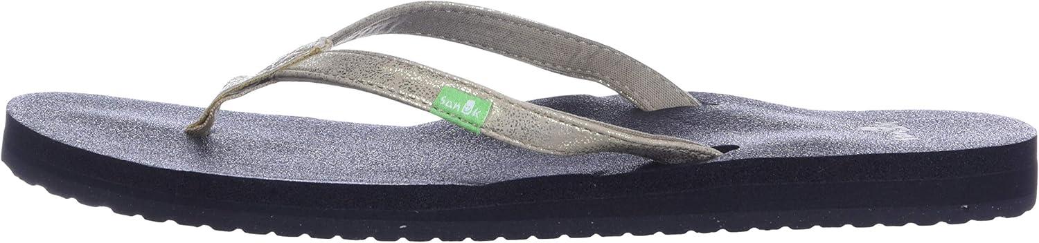 imageSanuk Yoga Joy Vintage Floral  Flip Flops for Women  Yoga Sandals For Women  Womens Beach Sandals  Memory Foam FootbedChampagne