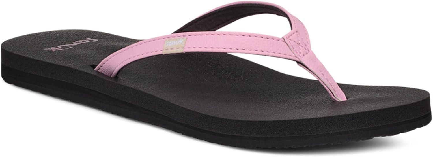 imageSanuk Yoga Joy Vintage Floral  Flip Flops for Women  Yoga Sandals For Women  Womens Beach Sandals  Memory Foam FootbedFragrant Lilac