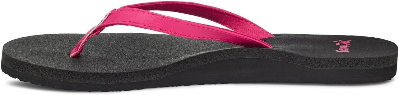 imageSanuk Yoga Joy Vintage Floral  Flip Flops for Women  Yoga Sandals For Women  Womens Beach Sandals  Memory Foam FootbedHot Pink