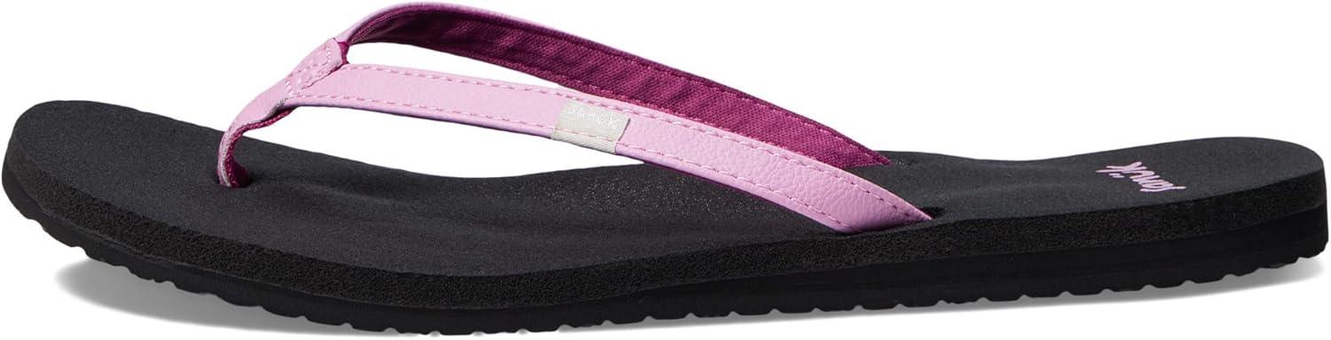 imageSanuk Yoga Joy Vintage Floral  Flip Flops for Women  Yoga Sandals For Women  Womens Beach Sandals  Memory Foam FootbedLilac Chiffon