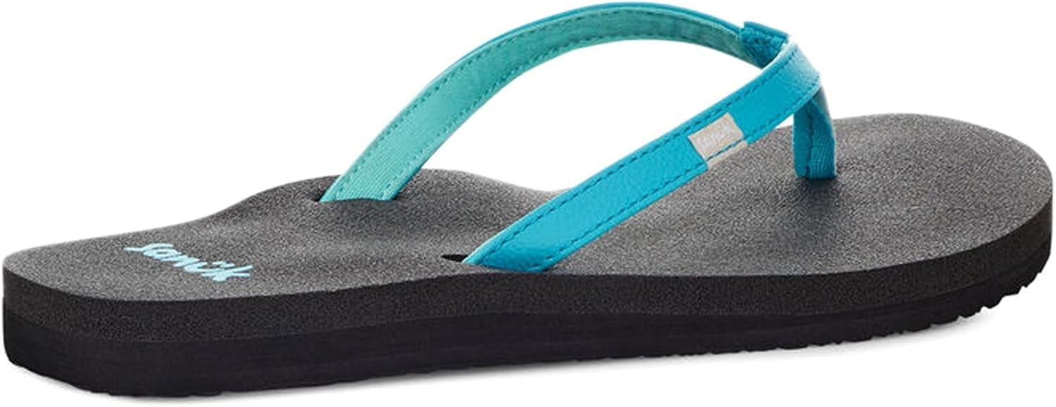 imageSanuk Yoga Joy Vintage Floral  Flip Flops for Women  Yoga Sandals For Women  Womens Beach Sandals  Memory Foam FootbedScuba Blue