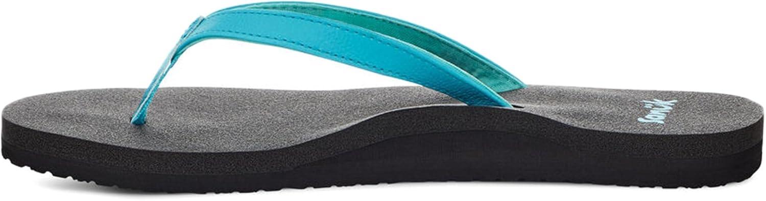 imageSanuk Yoga Joy Vintage Floral  Flip Flops for Women  Yoga Sandals For Women  Womens Beach Sandals  Memory Foam FootbedScuba Blue