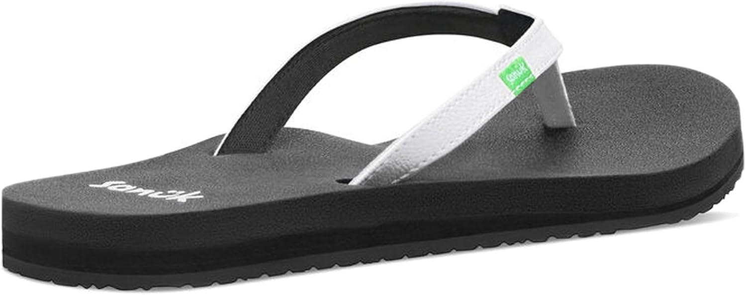 imageSanuk Yoga Joy Vintage Floral  Flip Flops for Women  Yoga Sandals For Women  Womens Beach Sandals  Memory Foam FootbedWhite