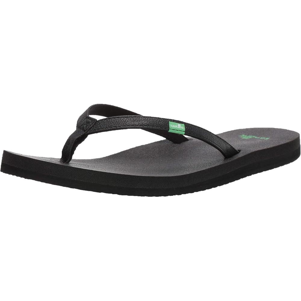 imageSanuk Yoga Joy Vintage Floral  Flip Flops for Women  Yoga Sandals For Women  Womens Beach Sandals  Memory Foam FootbedBlack