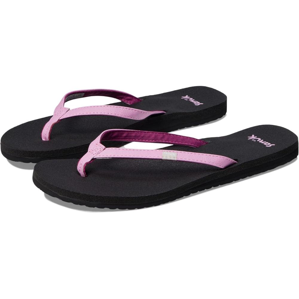 imageSanuk Yoga Joy Vintage Floral  Flip Flops for Women  Yoga Sandals For Women  Womens Beach Sandals  Memory Foam FootbedLilac Chiffon