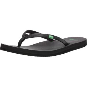imageSanuk Yoga Joy Vintage Floral  Flip Flops for Women  Yoga Sandals For Women  Womens Beach Sandals  Memory Foam FootbedBlack