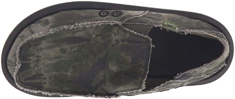 imageSanuk Mens Vagabond Soft Top Hemp LoaferBlackGrey Tie Dye