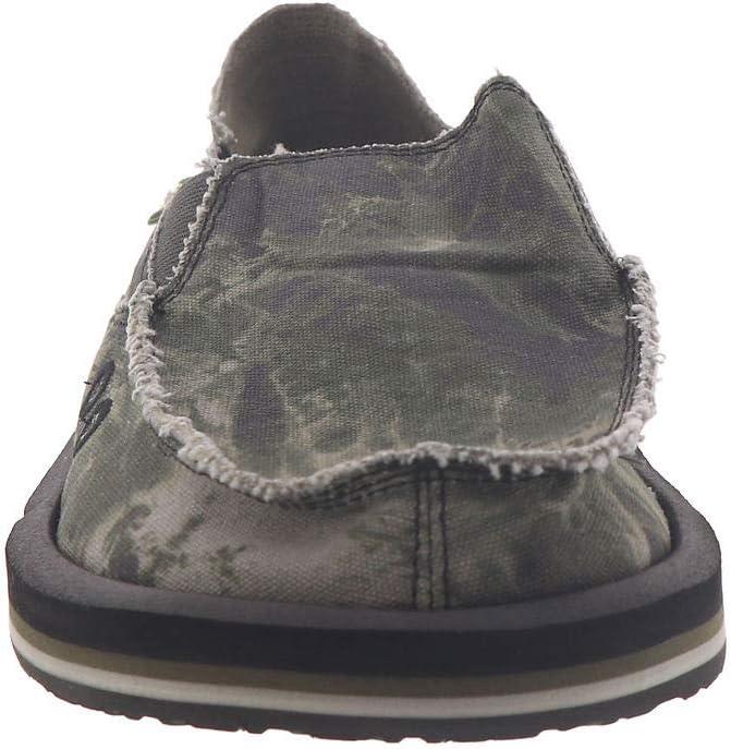 imageSanuk Mens Vagabond Soft Top Hemp LoaferBlackGrey Tie Dye