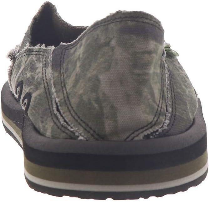 imageSanuk Mens Vagabond Soft Top Hemp LoaferBlackGrey Tie Dye