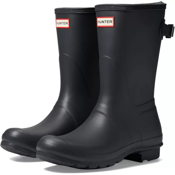 Hunter Original Back Adjustable Short Boots for Women - Rubber Upper with Nylon Lining, Cushioned Footbed, and Buckled Strap