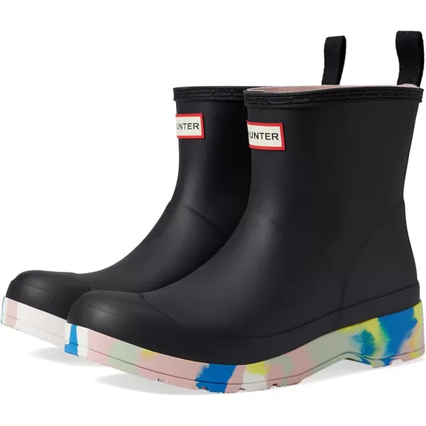 Hunter Play Short Splash Boots for Women Offers Rubber Upper, Recycled Polyester Lining, and Round Toe Design