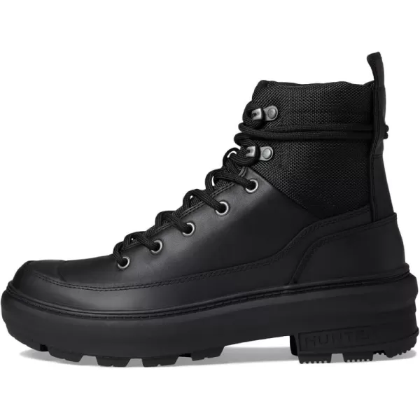 Hunter Rebel Explorer Boots for Women Offers Leather Upper, Textile Lining, and Rubber Lug Outsole