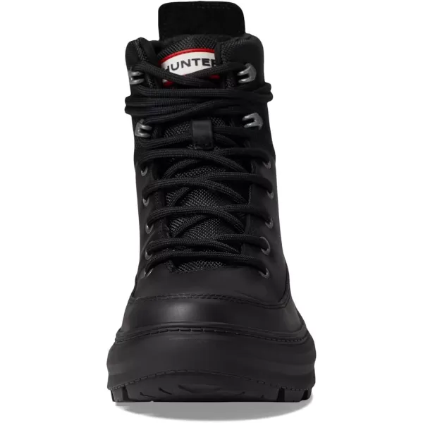 Hunter Rebel Explorer Boots for Women Offers Leather Upper, Textile Lining, and Rubber Lug Outsole