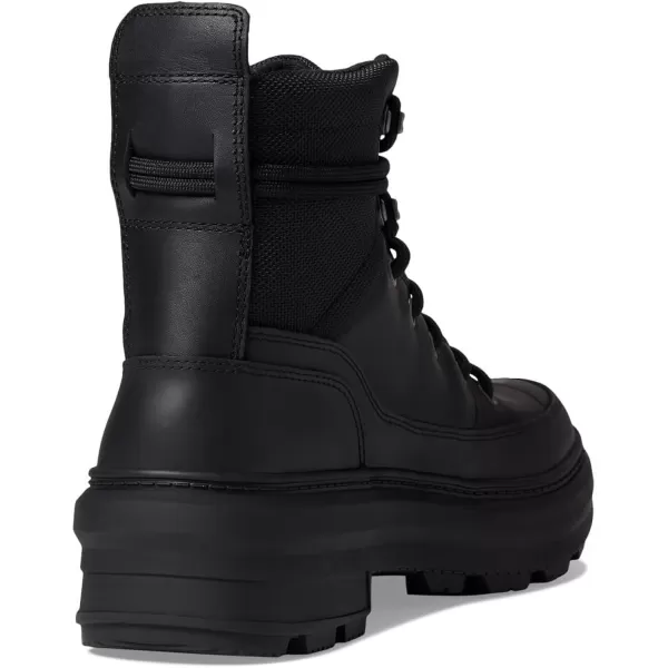 Hunter Rebel Explorer Boots for Women Offers Leather Upper, Textile Lining, and Rubber Lug Outsole
