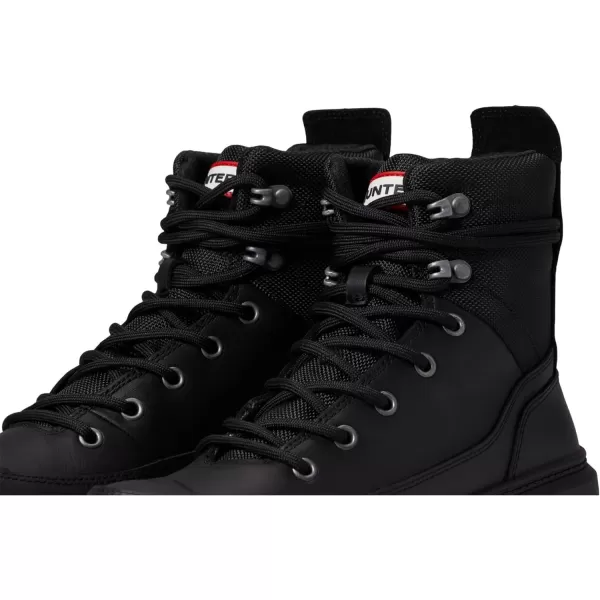 Hunter Rebel Explorer Boots for Women Offers Leather Upper, Textile Lining, and Rubber Lug Outsole